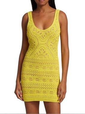 Alexis yellow Knit Mini dress